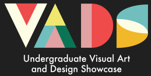 Artistic letters V-A-D-S, logo for Visual Art and Design Showcase